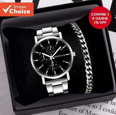 Relógio Masculino Formal Quartzo Pulseira Liga