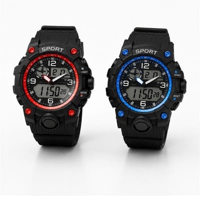 Kit 2 Relógios Masculinos Esportivos Digital Led Robusto