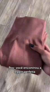 Calça Legging Push Up Canelada de Cintura Alta Sem Costura para Academia Feminina Esportiva sem Costura