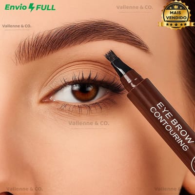 Caneta de Sobrancelha 4 Pontas Microblading À Prova D'Água