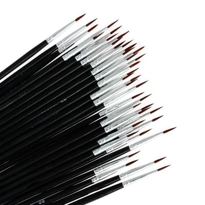 Kit 20 Canetas Arte Linha Fina Pincel Nylon