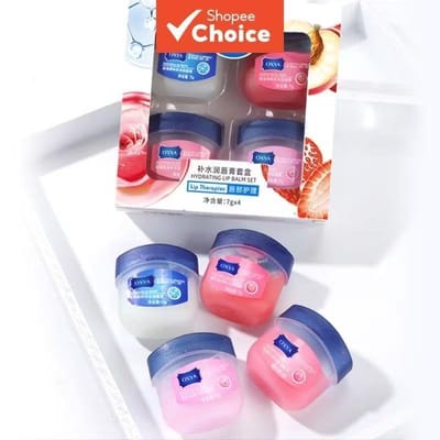 Kit 4 Máscaras e Bálsamos Labiais Hidratantes