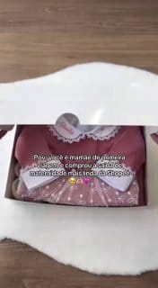 Saída de Maternidade Feminina em Tricô 0-2 Meses
