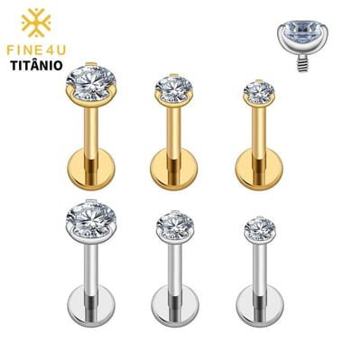Piercing Titânio Ponto De Luz Helix Tragus Conch