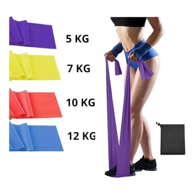 Kit 4 Faixas Elásticas de Resistência TPE