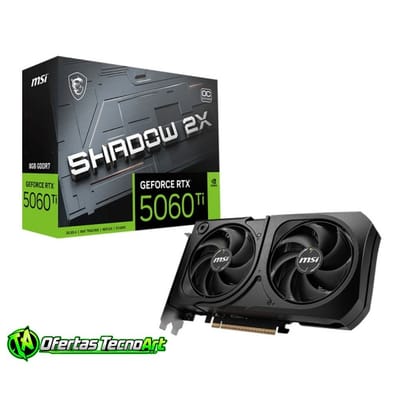 Placa de Vídeo MSI RTX 5060 Ti 8GB Shadow 2x OC Plus