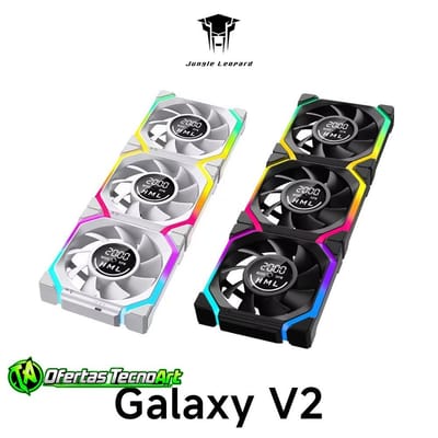 Kit 3 Fans Magnéticas Jungle Leopard Galaxy v2 aRGB 5V 360mm