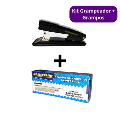 Kit Grampeador Metal + 5.000 Grampos 26/6