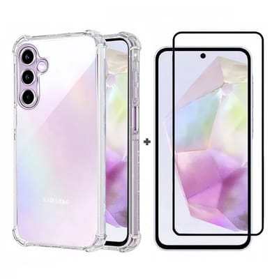 Película Vidro 3D + Capa Transparente Samsung Galaxy
