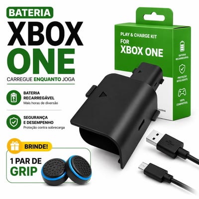 Bateria Recarregável e Carregador para Controle Xbox One