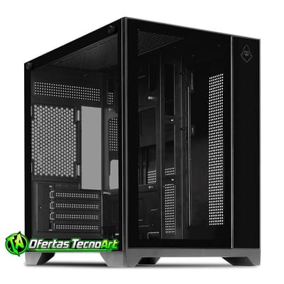 Gabinete Gamer Aquário Mancer CV100, Mid-Tower, Lateral De Vidro, Preto, MCR-CV100-BK