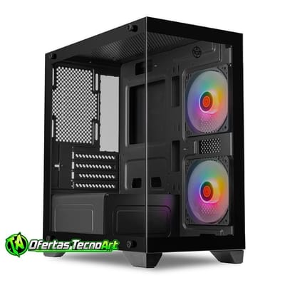 Gabinete Gamer TGT Gladiator, Mid-Tower, Lateral de Vidro, Preto