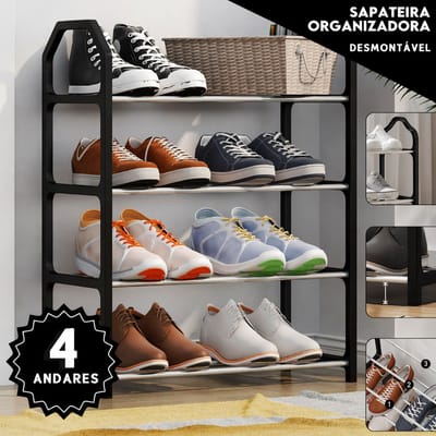 Sapateira 4 Andares Compacta Porta Sapatos