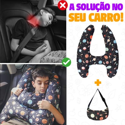 Almofada de Viagem para Carro com Cinto de Segurança para Criança