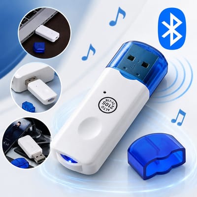 Adaptador Bluetooth USB Para Carro Áudio Limpo