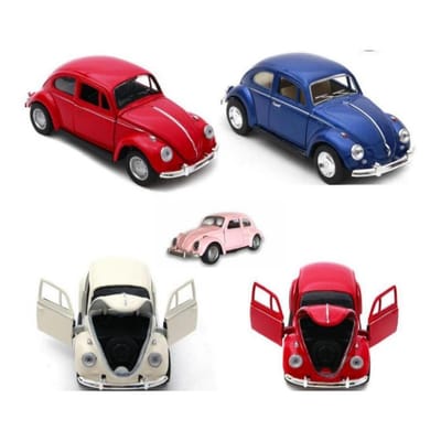 Miniatura Fusca de Ferro Abre Portas e Capo Friccao