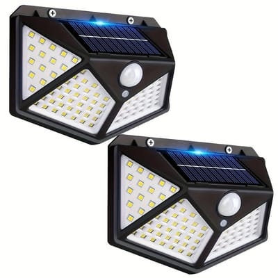 Luminária Solar Impermeável 100 LED Sensor