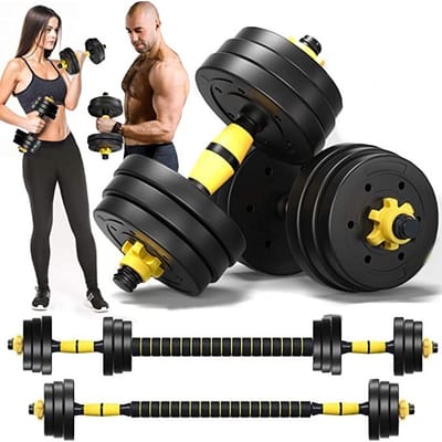 Kit Halteres 20kg Bonafit 3 em 1 Ajustável