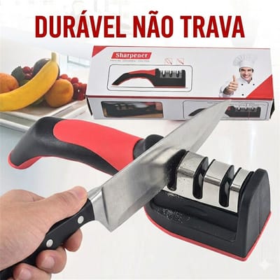 Afiador de Facas 3 Estágios para Cozinha
