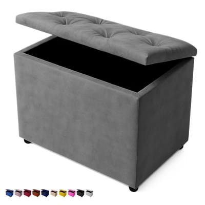 Baú Retangular Puff Decorativo Organizador