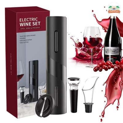 Abridor De Vinho Elétrico Automático Saca Rolha A Pilha