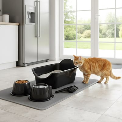 Kit Caixa Areia Gatos Bandeja Sanitária Durapets