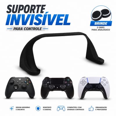 Suporte Para Controle Xbox One Ps4 Ps5 + Par Grip