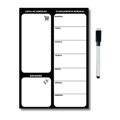 Planner Magnético Imã Geladeira Porta Recados