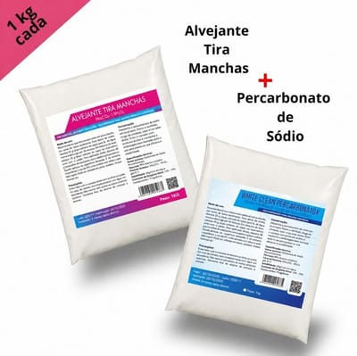 Tira Manchas Alvejante 1kg + Percarbonato 1kg