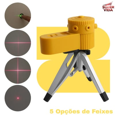 Nível a Laser Luatek 5 Linhas Vermelho com Tripé