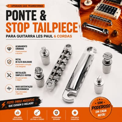 Conjunto Ponte e Arremate Guitarra Elétrica FLEOR