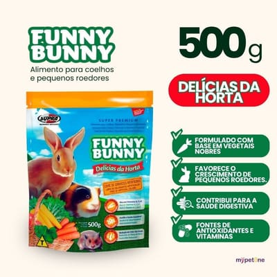 Ração Funny Bunny 500g Delícias da Horta
