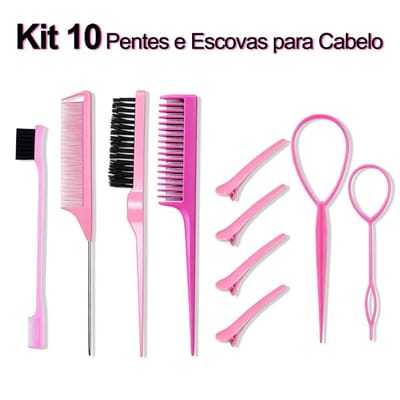 Kit 10 Pcs Pentes e Ferramentas para Penteados
