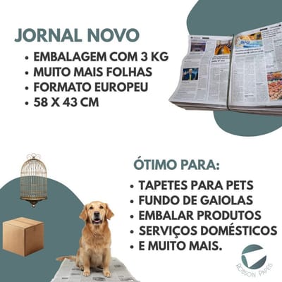Jornal para Pet 3kg Limpo e Sem Uso