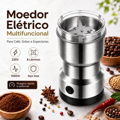 Moedor de Café Elétrico 220V 8 Lâminas Aço Inox