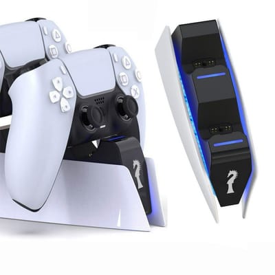 Suporte Base Dock Carregador 2 Controles LED PS5