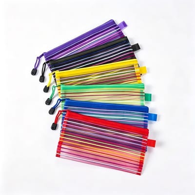 Kit Estojo Multiuso Nylon Papelaria Colorido
