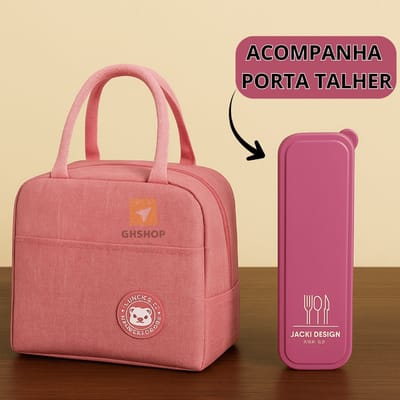 Kit Bolsa Térmica Para Marmita Lancheira Viagem