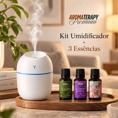 Kit Umidificador Aromatizador com 3 Essências 20ml