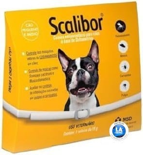 Coleira Antiparasitária Scalibor 19g - Cães Porte Médio 48cm
