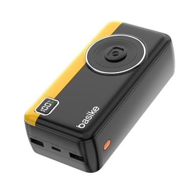 Power Bank 30000mAh Basike Carregador Portátil com Cabo Preto