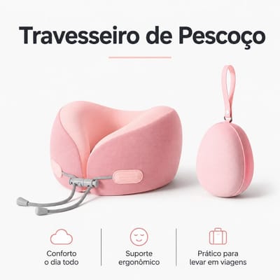Travesseiro de Pescoço Tipo NASA para Viagem