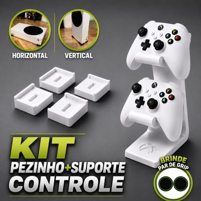 Kit Suporte Pezinho Console Xbox One S Series S + Controle
