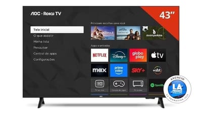 Smart TV AOC 43" Full HD Roku Wi-Fi