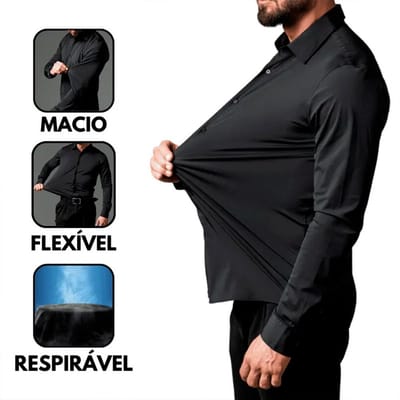 Camisa Social Tecnológica Slim Fit Anti-Transpirante