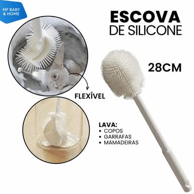 Escova de Limpeza Flexível para Garrafas e Mamadeiras