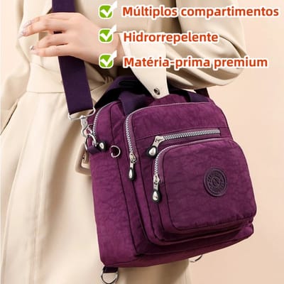 Bolsa Feminina Nylon Impermeável 3 em 1