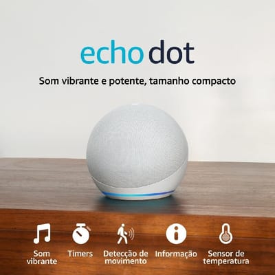 Echo Dot Caixa de Som Inteligente com Alexa Branca