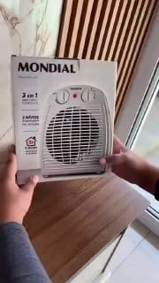 Aquecedor A Ar Mondial Cinza e Branco 2000W A-08