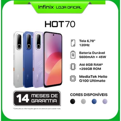 Smartphone Infinix HOT 70 256GB 8GB RAM 5600mAh